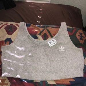Adidas Cropped Gray Tank Top. BRAND NEW!